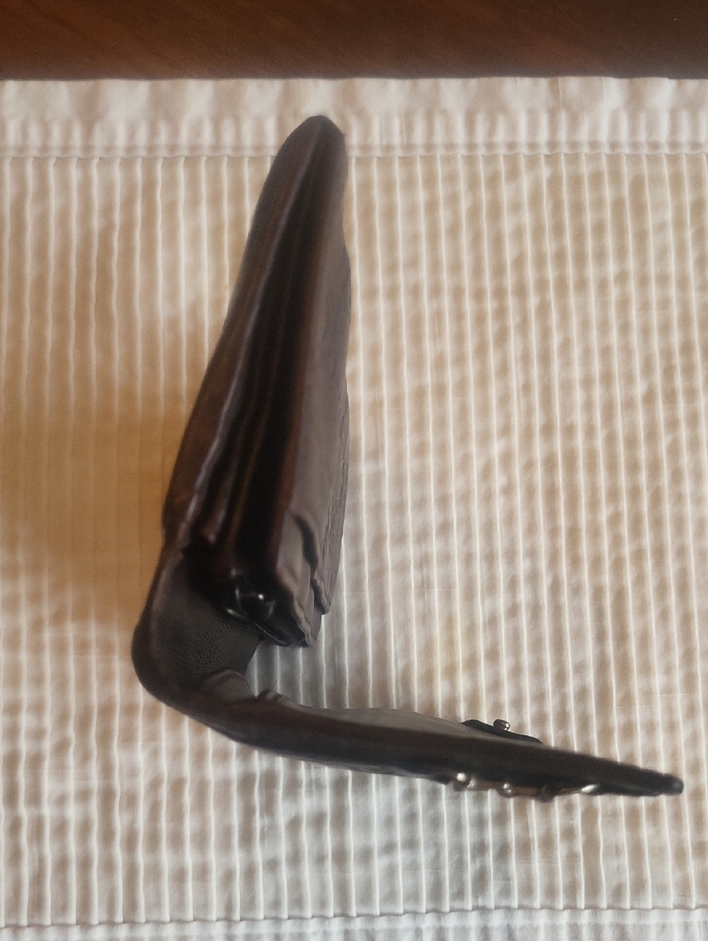 Gucci Dark Brown Leather Embossed GG Continental Wallet - Picture 8 of 9